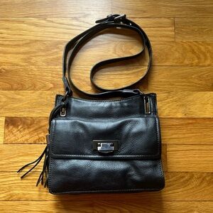 Rachel Roy Black Leather Crossbody Purse
